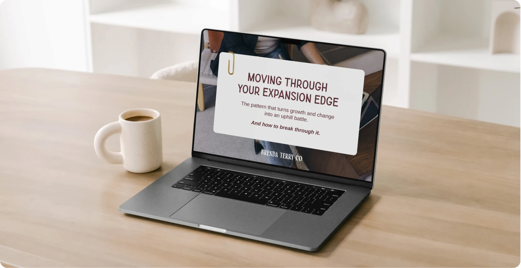 Laptop displaying the Moving Through Your Expansion Edge masterclass