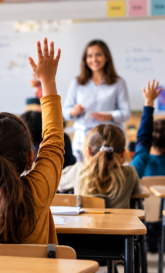 Teacher and students in classroom