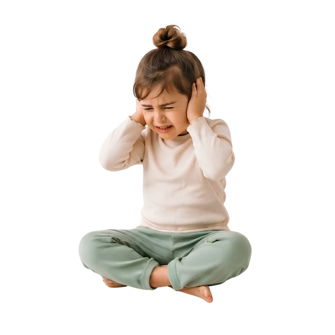 Niña representando un perfil sensorial hipersensible