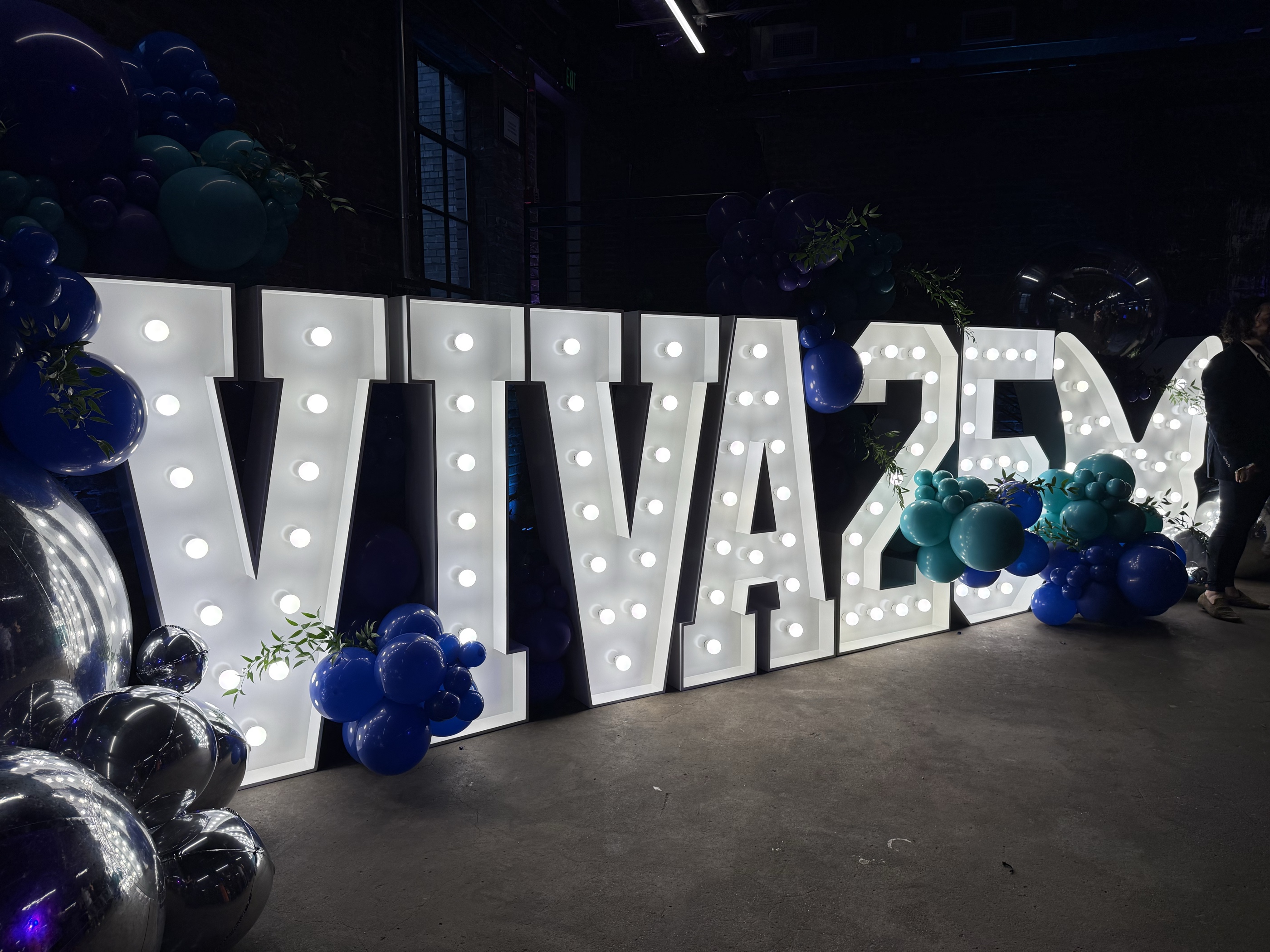 VIVA Creative 25th anniversary marquee letters