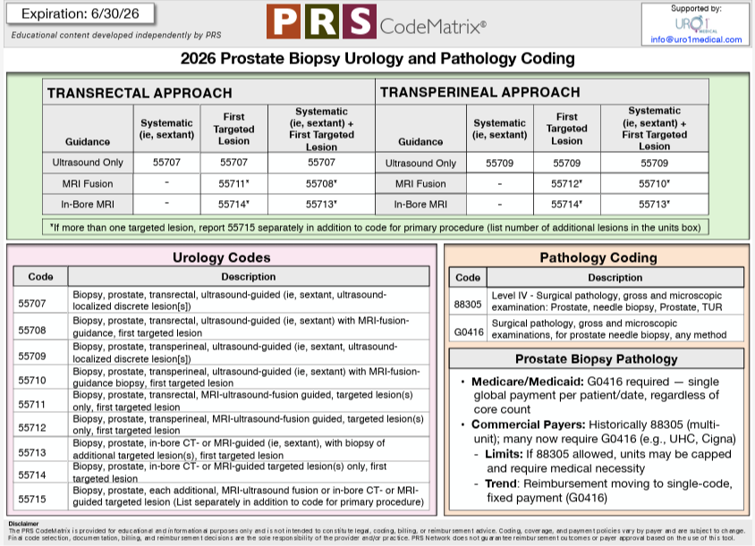 Prostate Biopsy CodeMatrix&Copy Preview