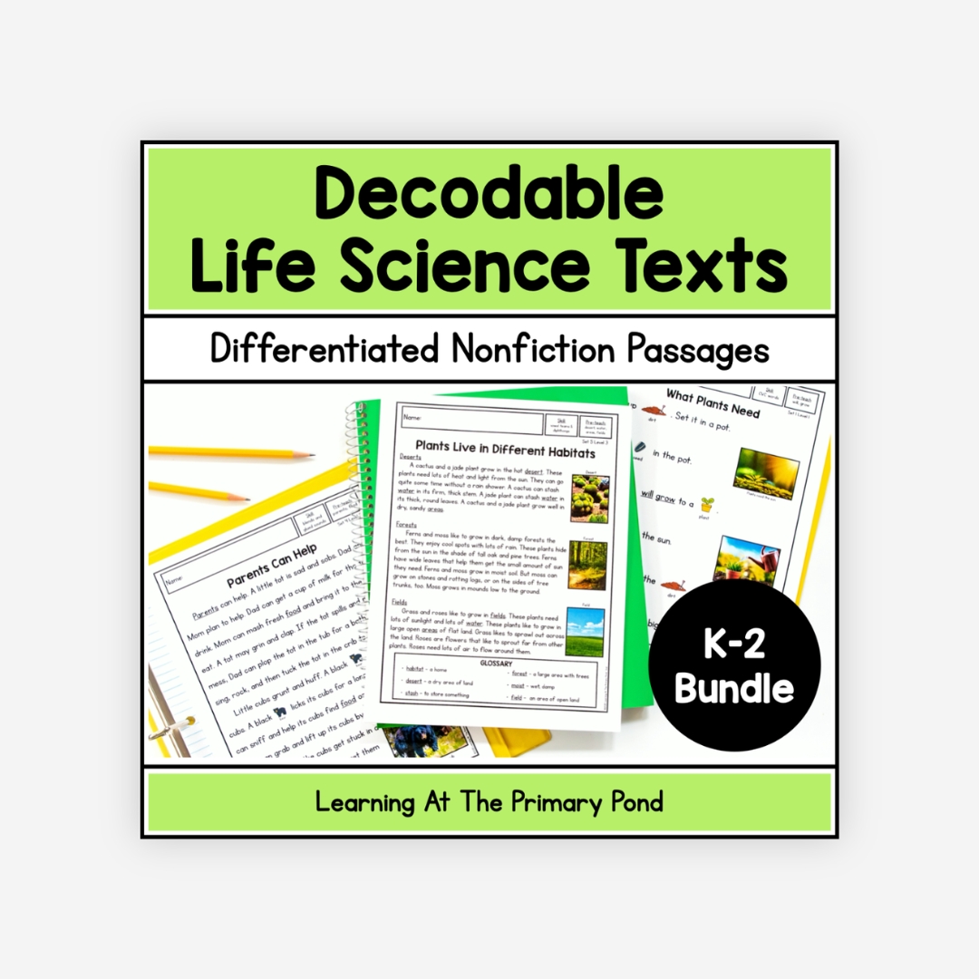 Preview of K-2 Life Science Decodables