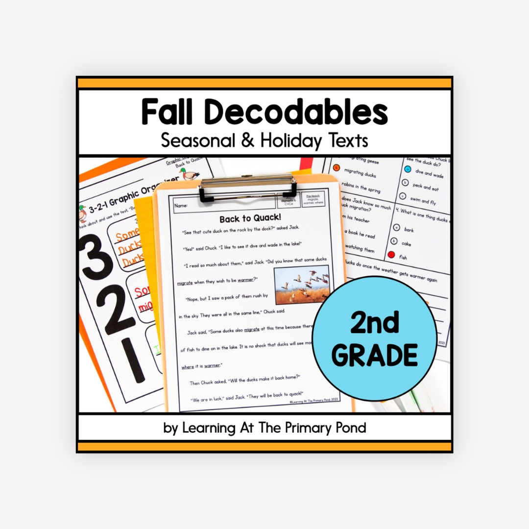 Preview of Fall Decodable Texts for 2nd Grade