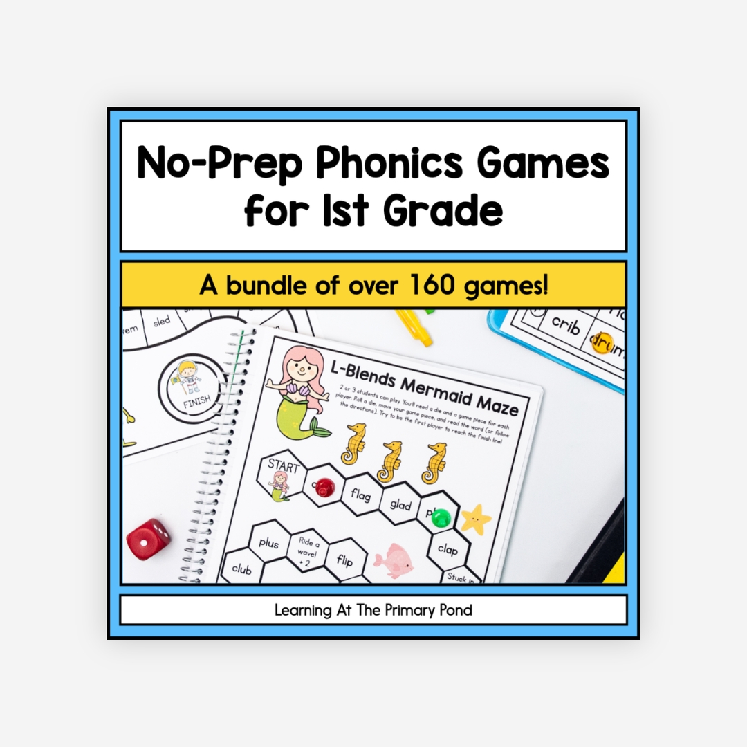 Preview of 1st Grade No-Prep Phonics Games