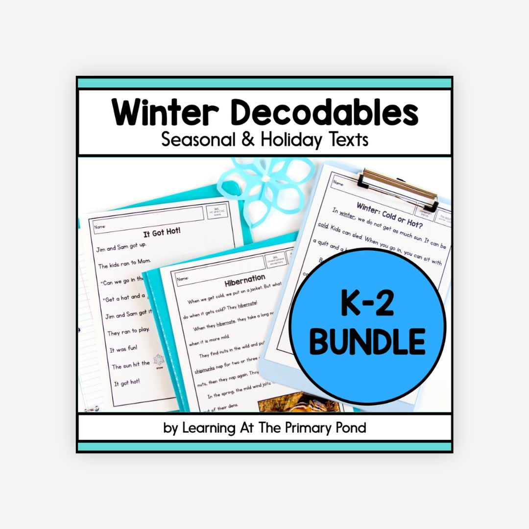 Preview of K-2 Winter Decodable Texts