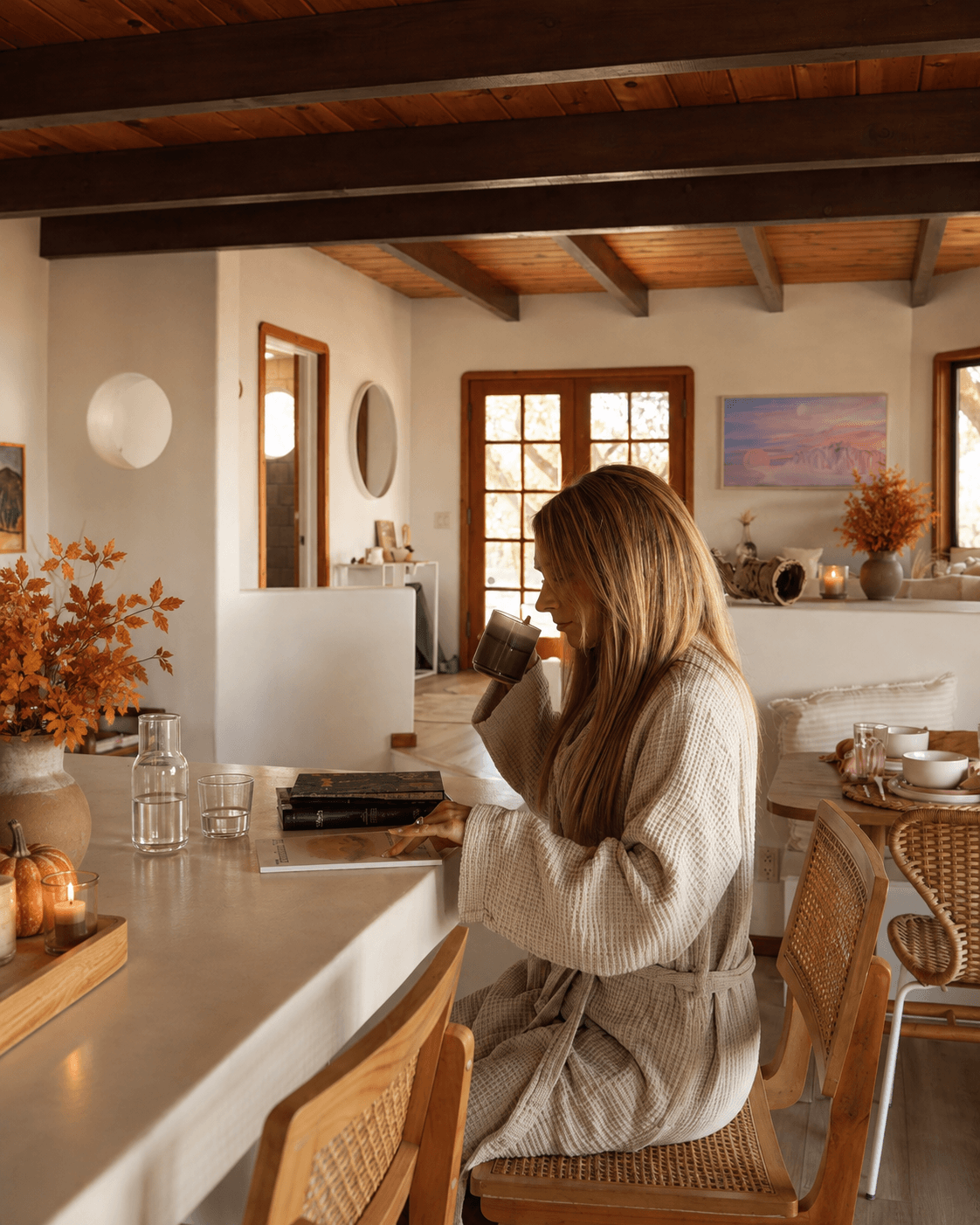 Kelly Wenner writing her daily gratitude list