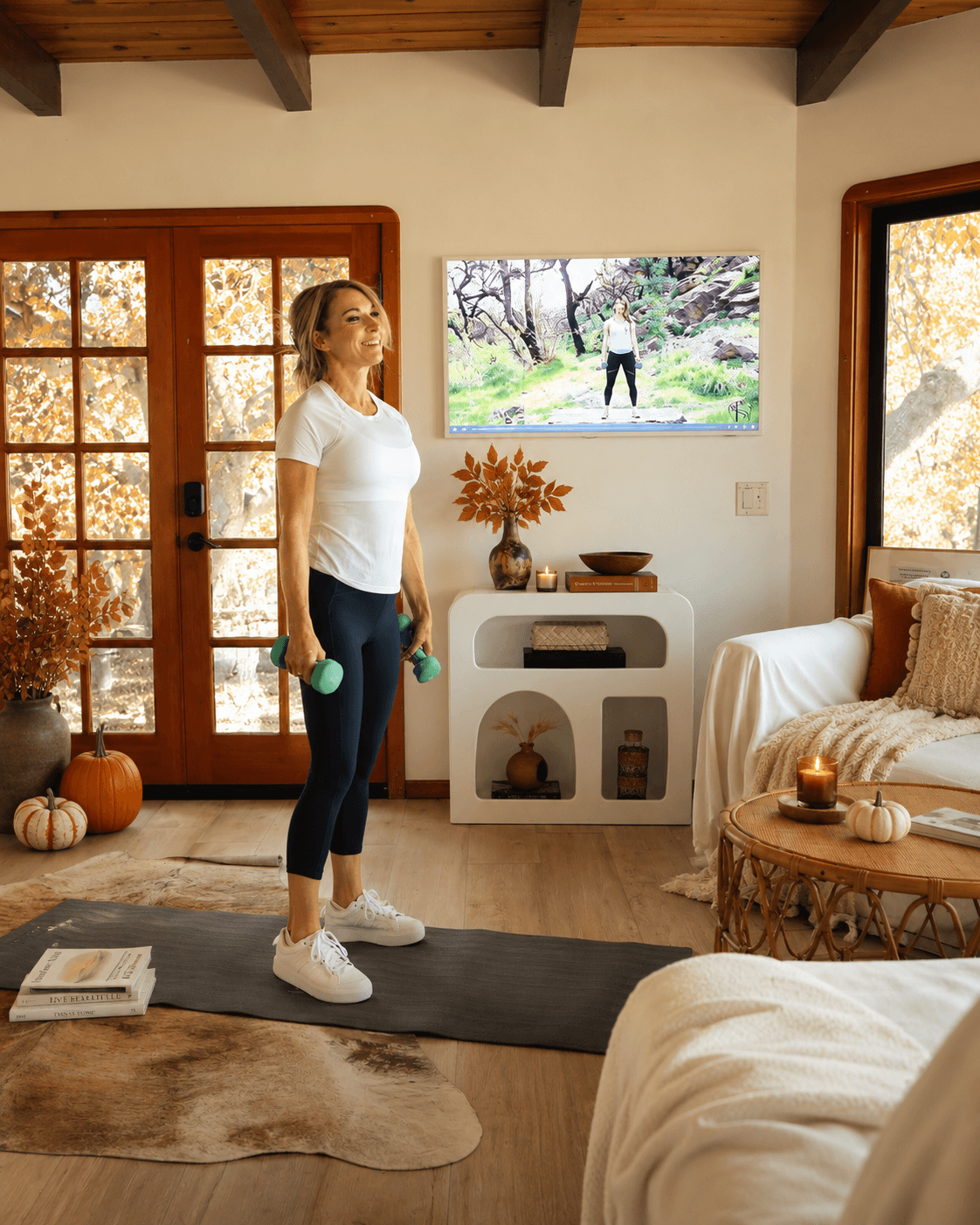 Kelly Wenner strength training at home