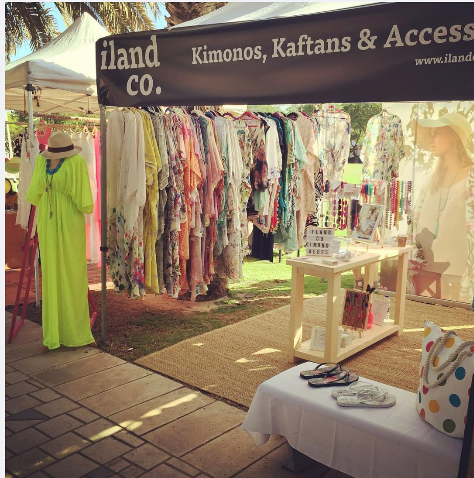 Jodie Minto at an early iland co. market stall in Dubai