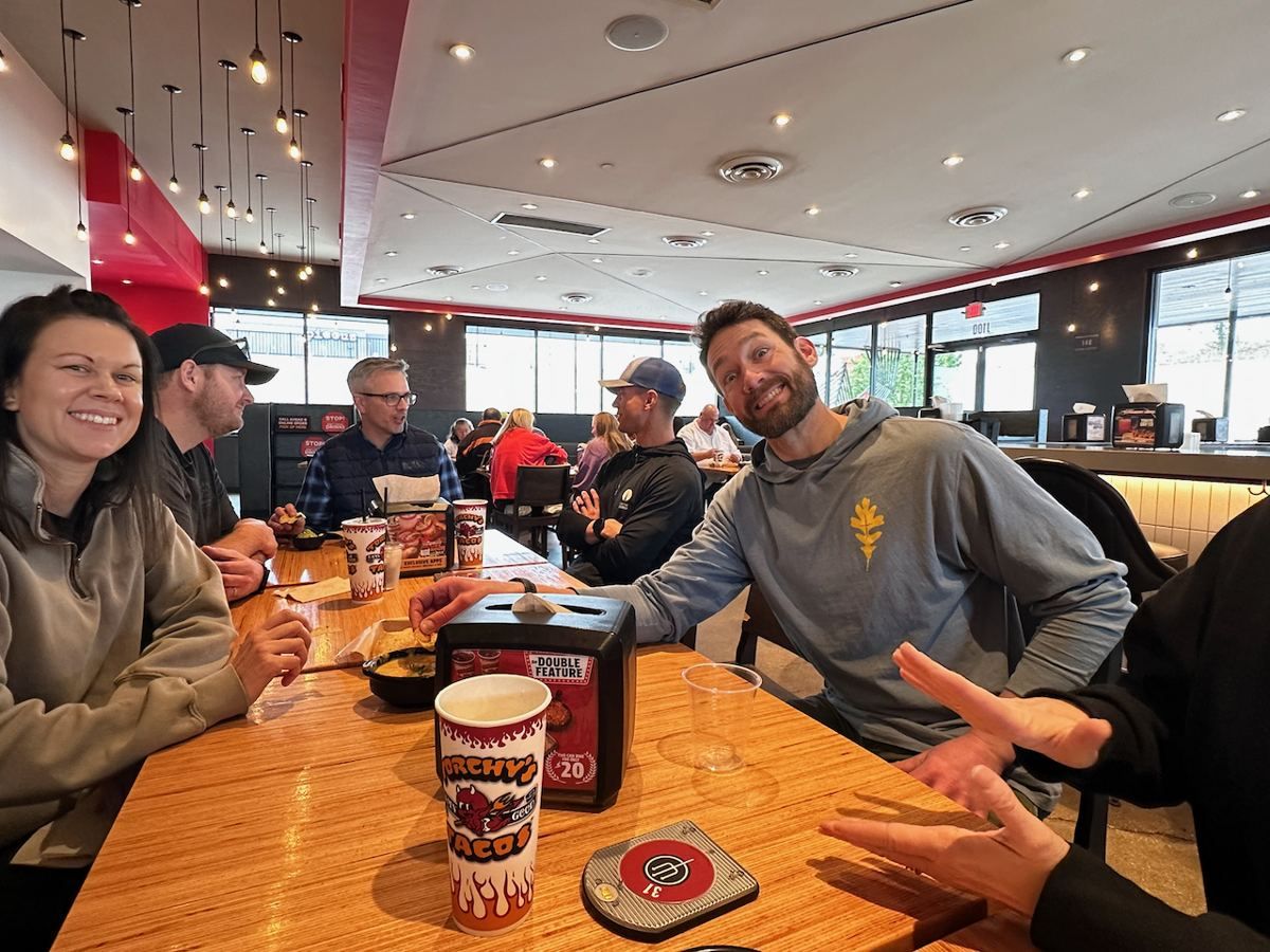 The group at lunch together