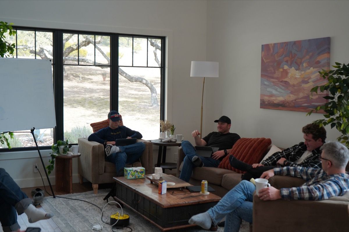 Leaders listening on the couch