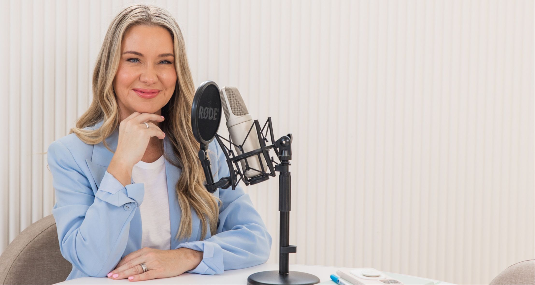 Jodie Minto recording the Online Store Success podcast